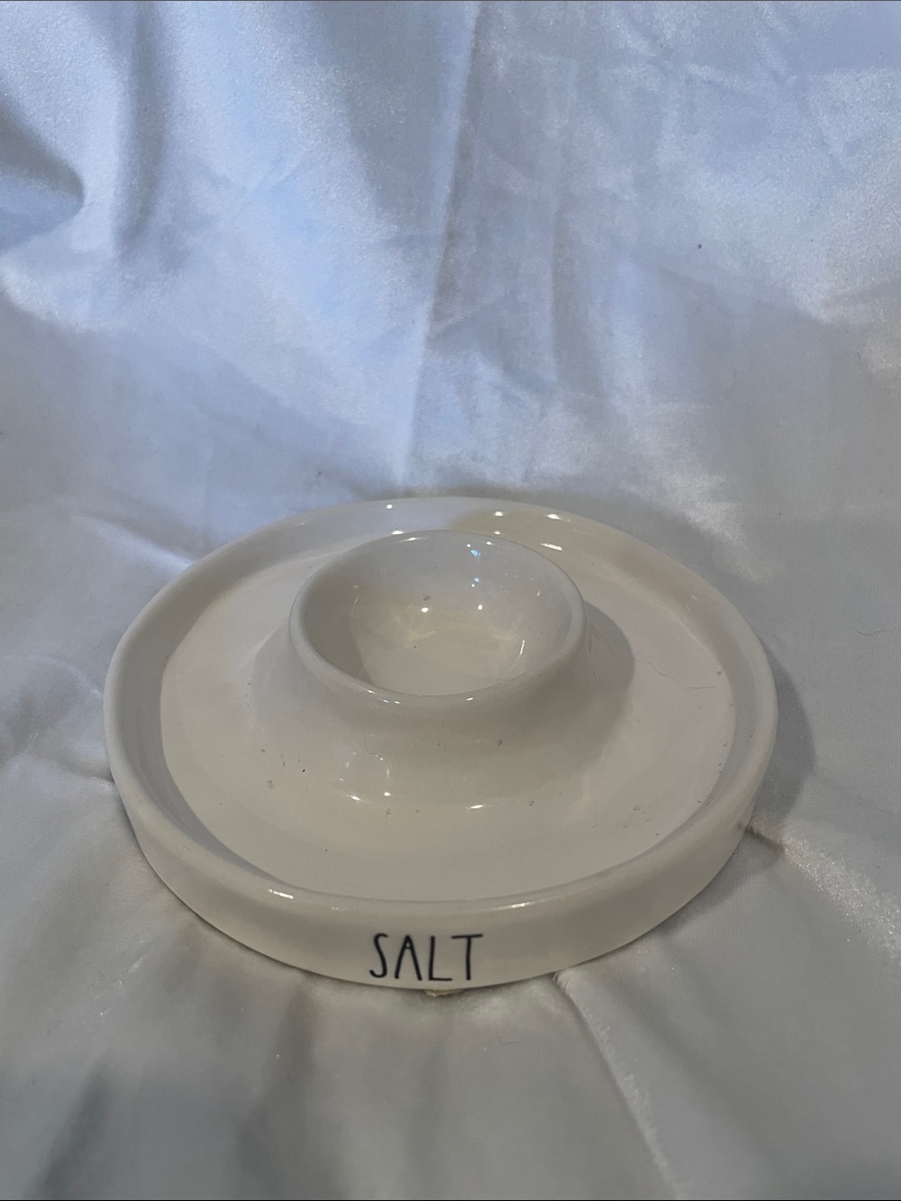 Rae Dunn White Ceramic SALT Margarita Glass Rimmer